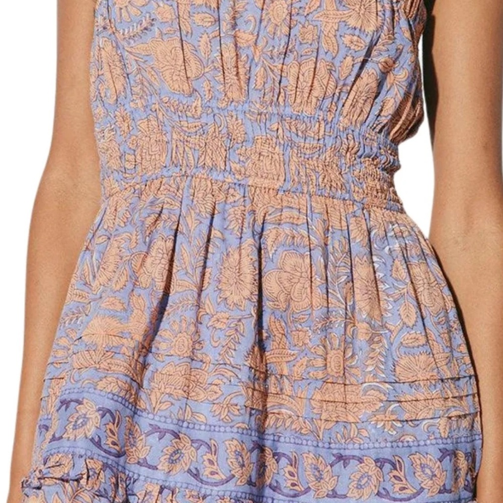 Cleobella Jolene Purple and Orange Printed Midi Dress Small - Picture 3 of 14